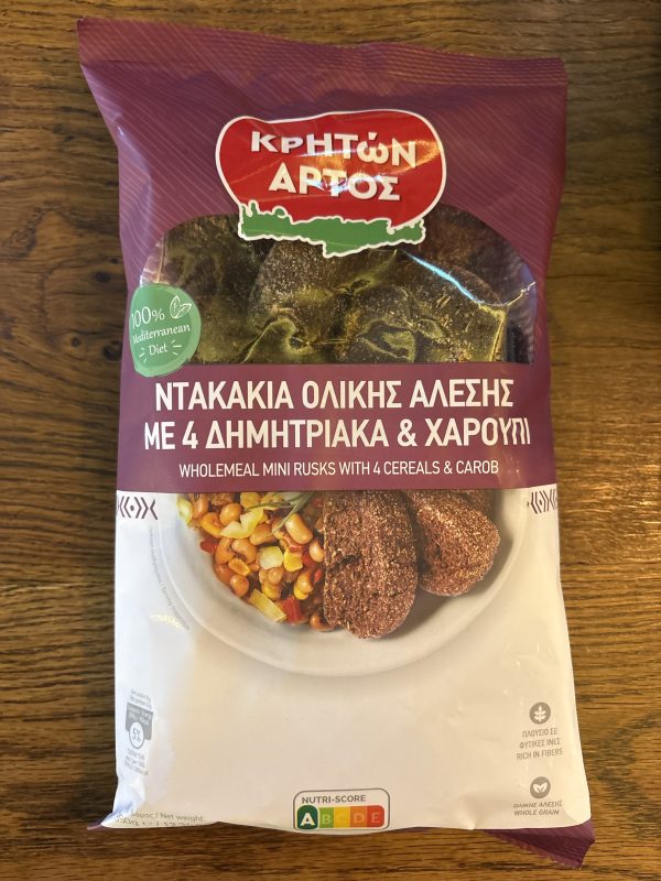 Kretan Wholemeal Mini Rusks with Carob